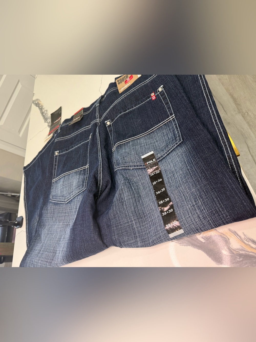 Vintage Y2K Southpole Men's Red-Tab Jeans Baggy Denim Pants Rare (Size 38x30)
